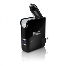 TravelCharger 3-en-1| Cargador USB doble para automóvil con batería portátil 
