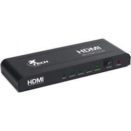 Splitter HDMI de 4 salidas con alimentación propia XTECH