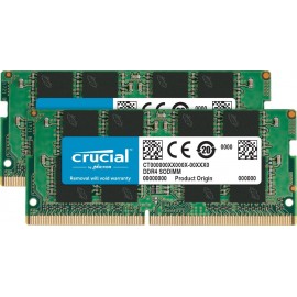 Crucial 16GB Kit (8GBx2) DDR4 2400 MT/S (PC4-19200) SR x8 SODIMM